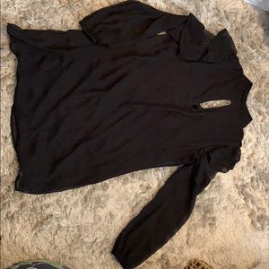 Express long sleeve black dress size small